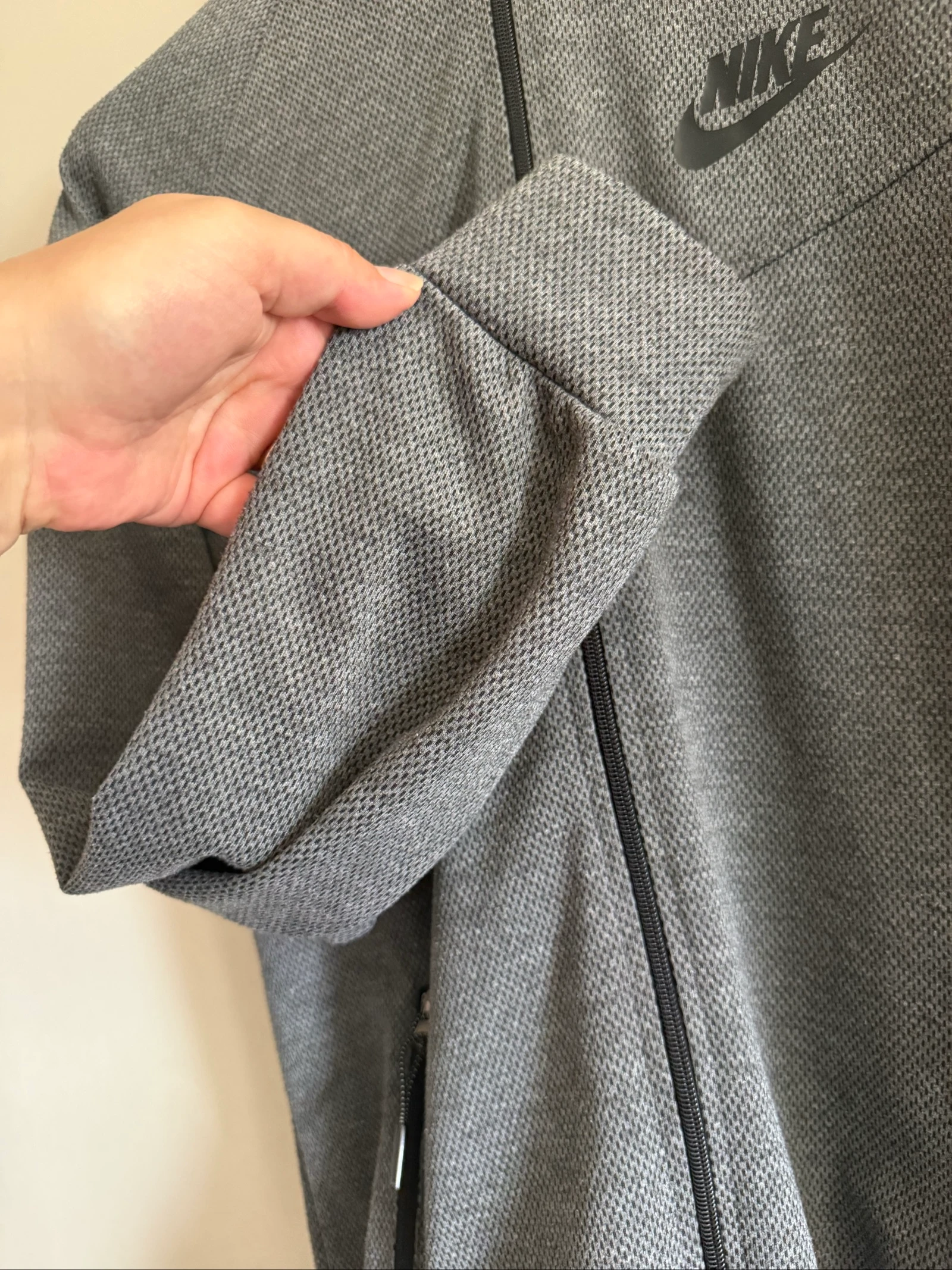 Jaqueta esportiva Nike Homem Running Cinza Mescla Tamanho M com Capuz – Muito Bom Estado – photo 9